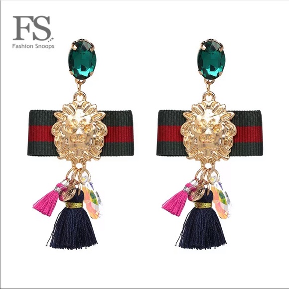 New Drop Ethnic Earrings Bow Tie - Picture 2 of 4